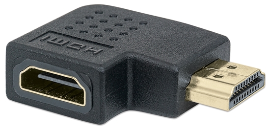 Adaptador MANHATTAN HDMI H M 90° izquierda negro