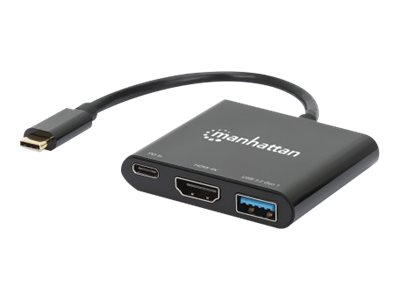 Adaptador MANHATTAN USB-A 3.2 a USB C Gen, negro