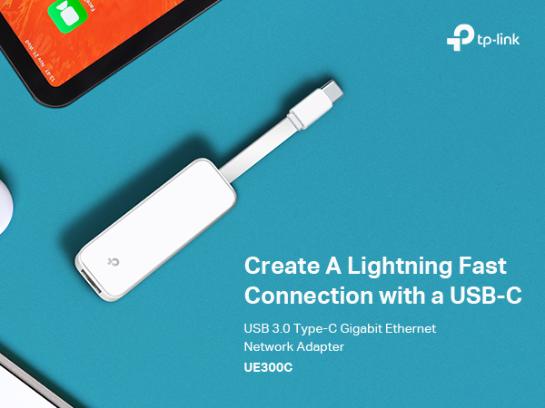 Adaptador TP-LINK UE300C USB 3.0 Type C to RJ45 Gigabit Blanco
