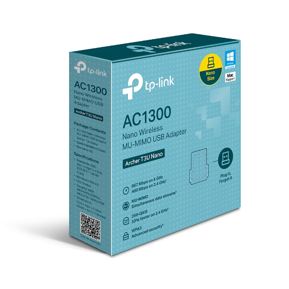 Adaptador TP-LINK USB a WIFI 1300 Mbps AC MU-MIMO