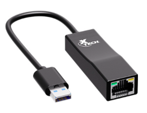 Adaptador XTECH XTC376 USB 3.0 Macho a RJ45 Hembra