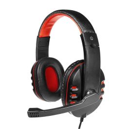 Audifono  ARGOM ARG-HS-0063 Dynamic Stereo con Mirofono Negro-Rojo USB 2.0